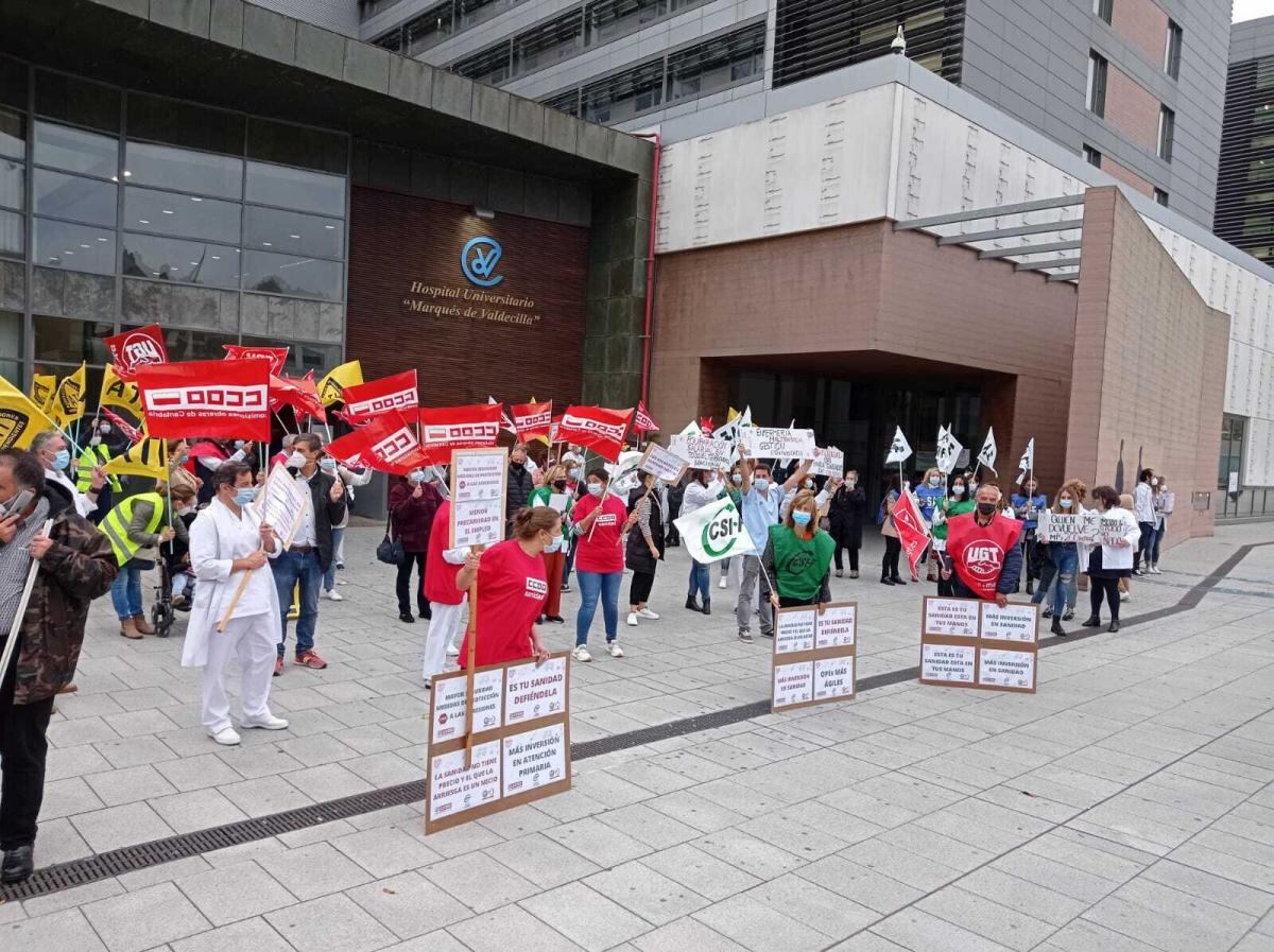 Concentración de sanitarios.