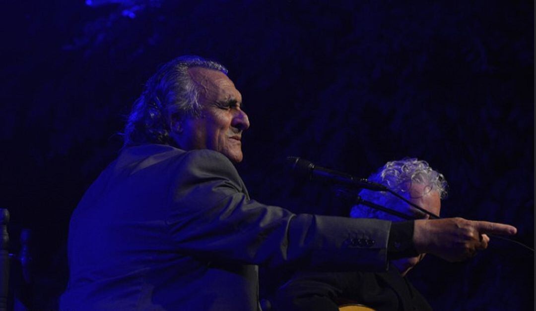 José de la Tomasa durante su actuación del pasado año en el I Festival Flamenco de Los Gitanos