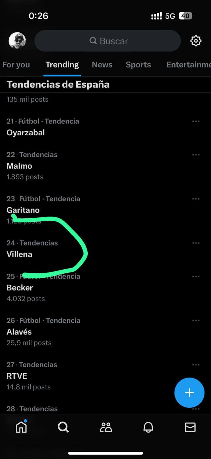 Villena, trending topic