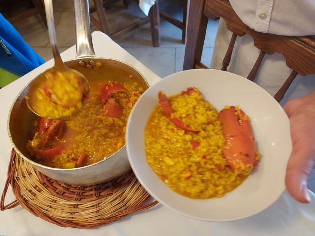 Arroz con bogavante para dos.