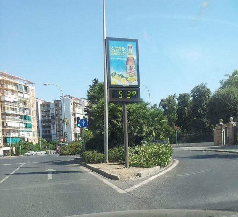 Termómetro en Sevilla (28/6/2015)