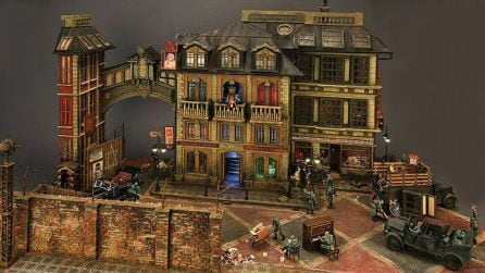 Uno de los dioramas elaborados por la Asociación Berciana de Modelismo que se pueden ver en la muestra