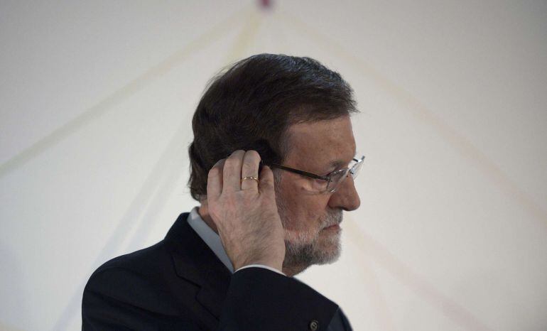 Rajoy durante la inauguración cel Centro de Arte Pompidou de Málaga