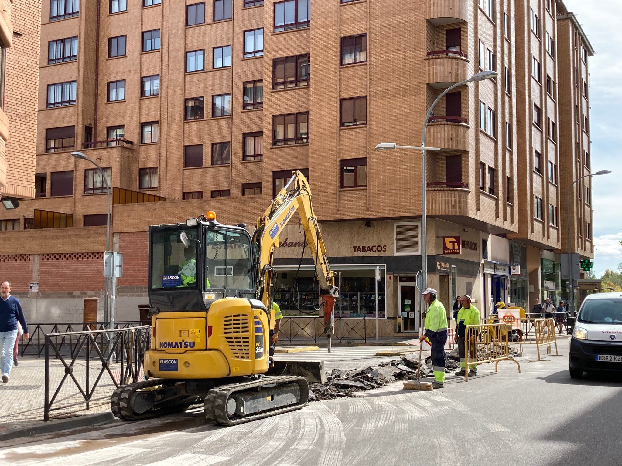 Obras en la calle Burgo de Osma