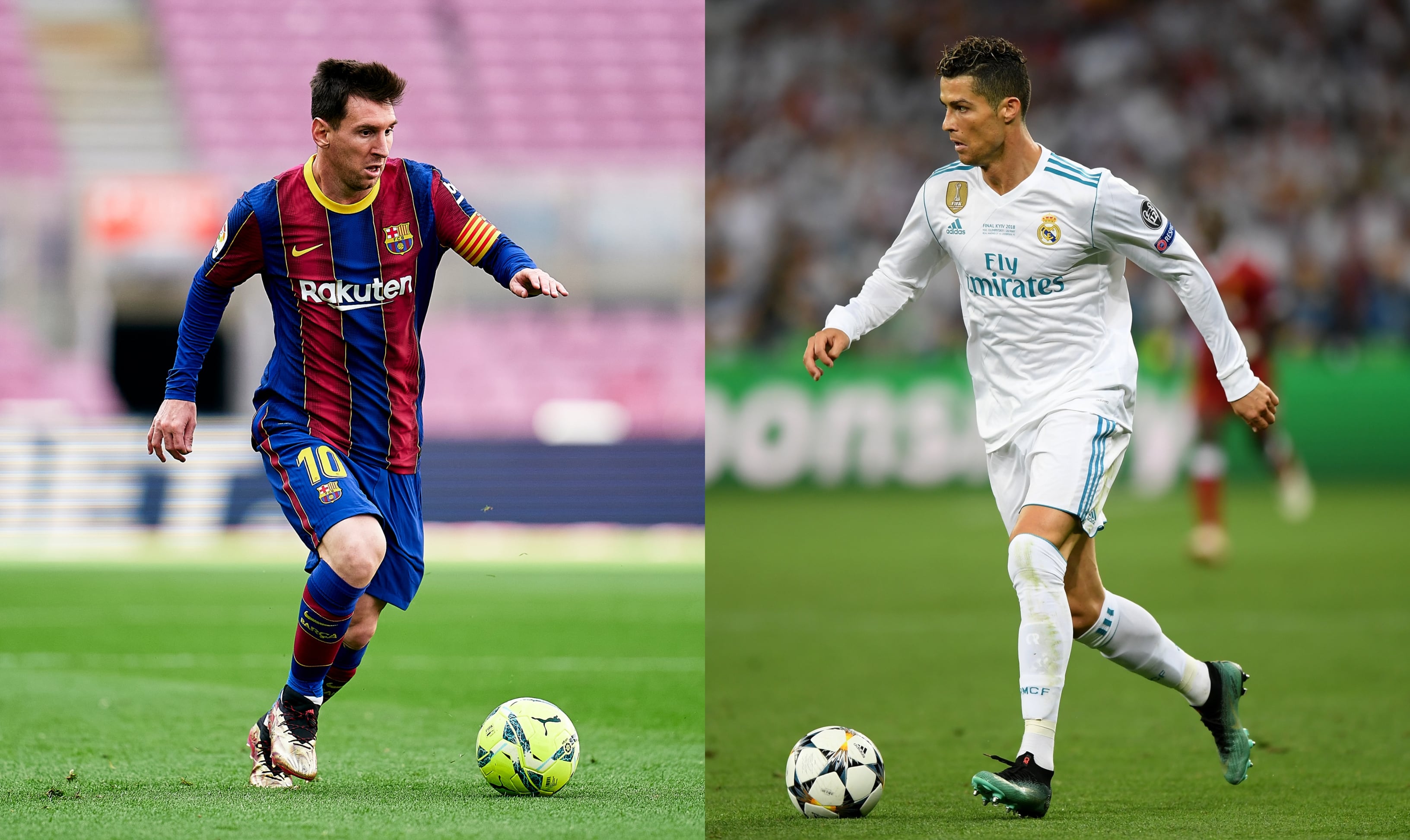 Leo Messi y Cristiano Ronaldo.