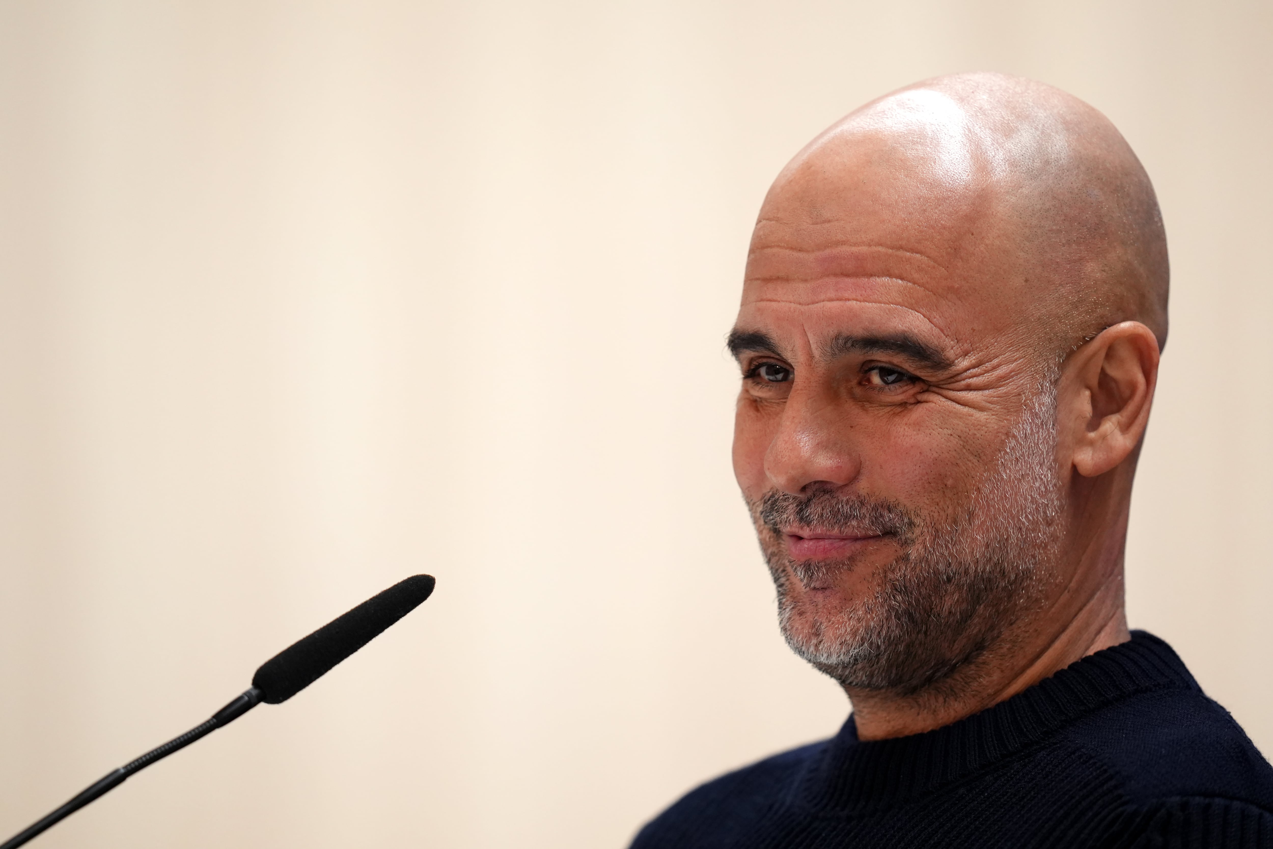 Pep Guardiola, en la rueda de prensa previa al Real Madrid-Manchester City de Champions