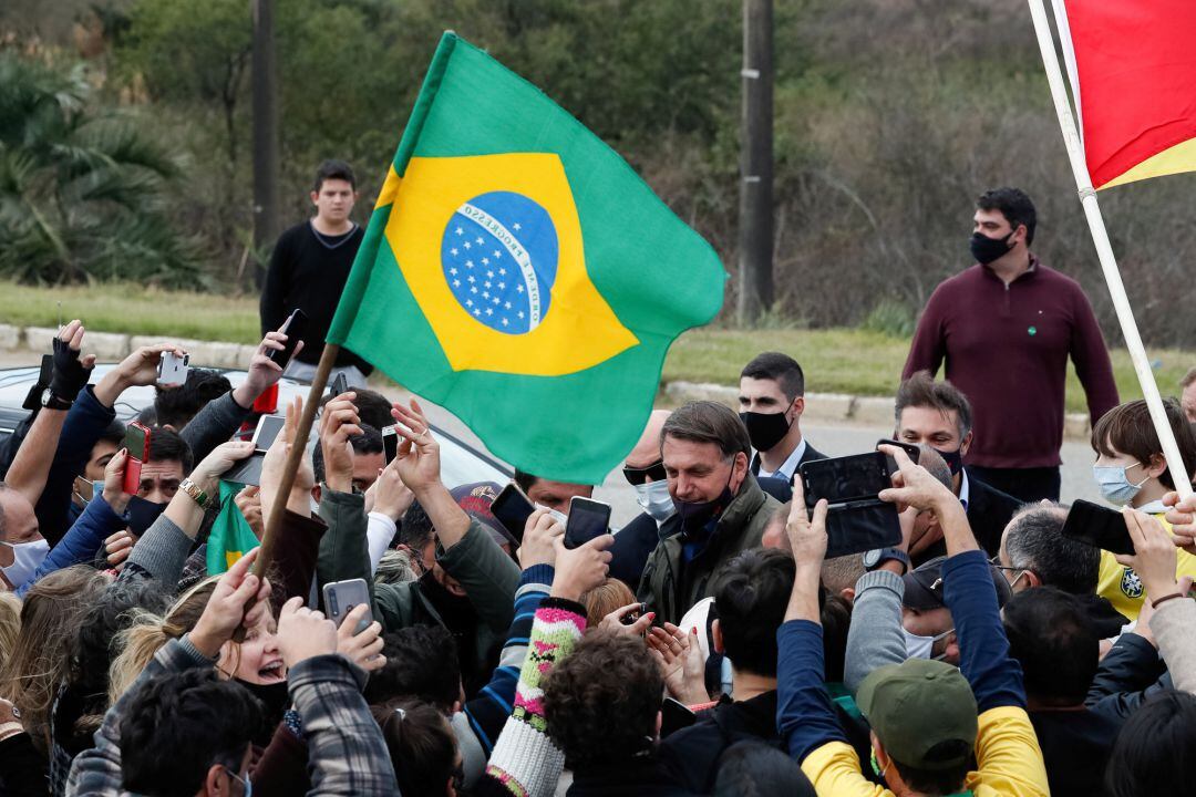 El presidente brasileño Jair Bolsonaro durante un acto en el estado de Rio Grande do Sul