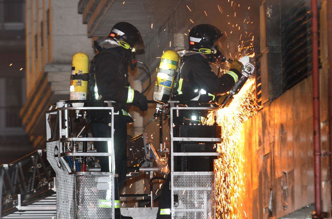 Imagen de archivo de una actuación de los Bomberos de Palencia