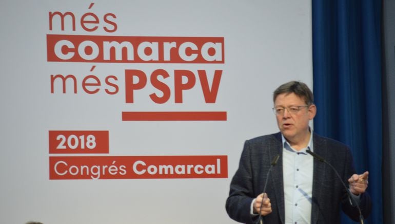 Ximo Puig en el Congreso Comarcal de L´Alacantí