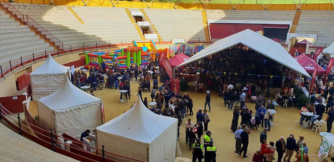 Vista del espacio en el que se ha celebrado el Festival del Chicharrón Barreño.