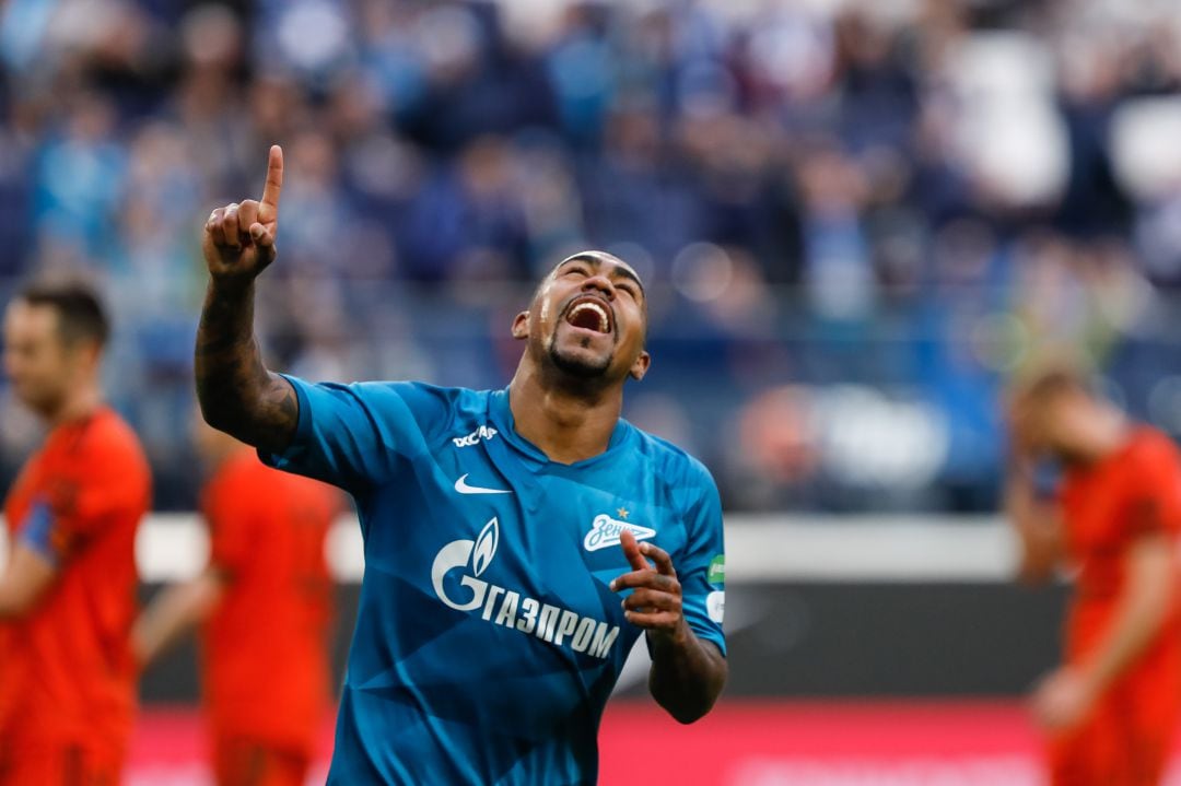 Malcom, en un partido con el Zenit.