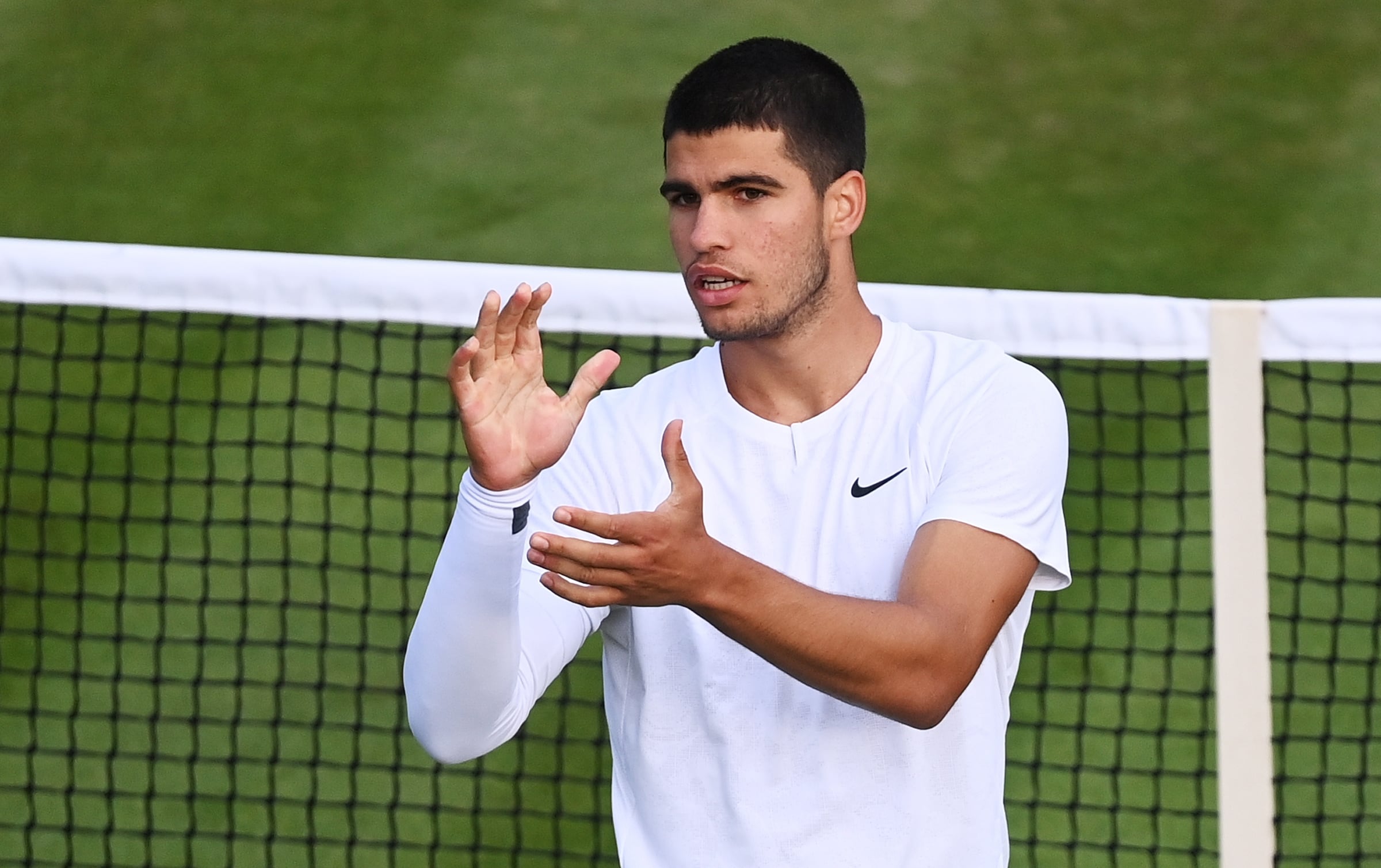 Carlos Alcaraz juega hoy contra Oscar Otte la tercera ronda de Wimbledon (Tenis, Países Bajos; Holanda, España, Reino Unido) EFE/EPA/ANDY RAIN EDITORIAL USE ONLY