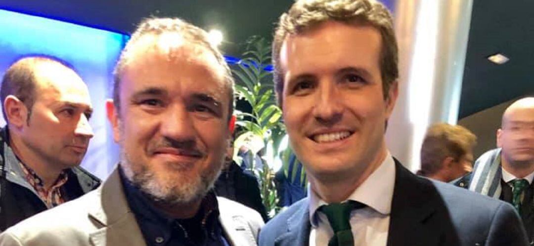 David López junto a Pablo Casado en un acto del PP en Madrid