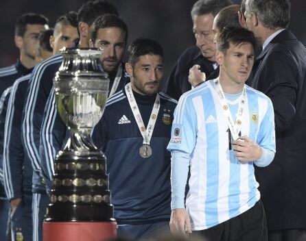 Leo Messi tras la final de la Copa América en 2015