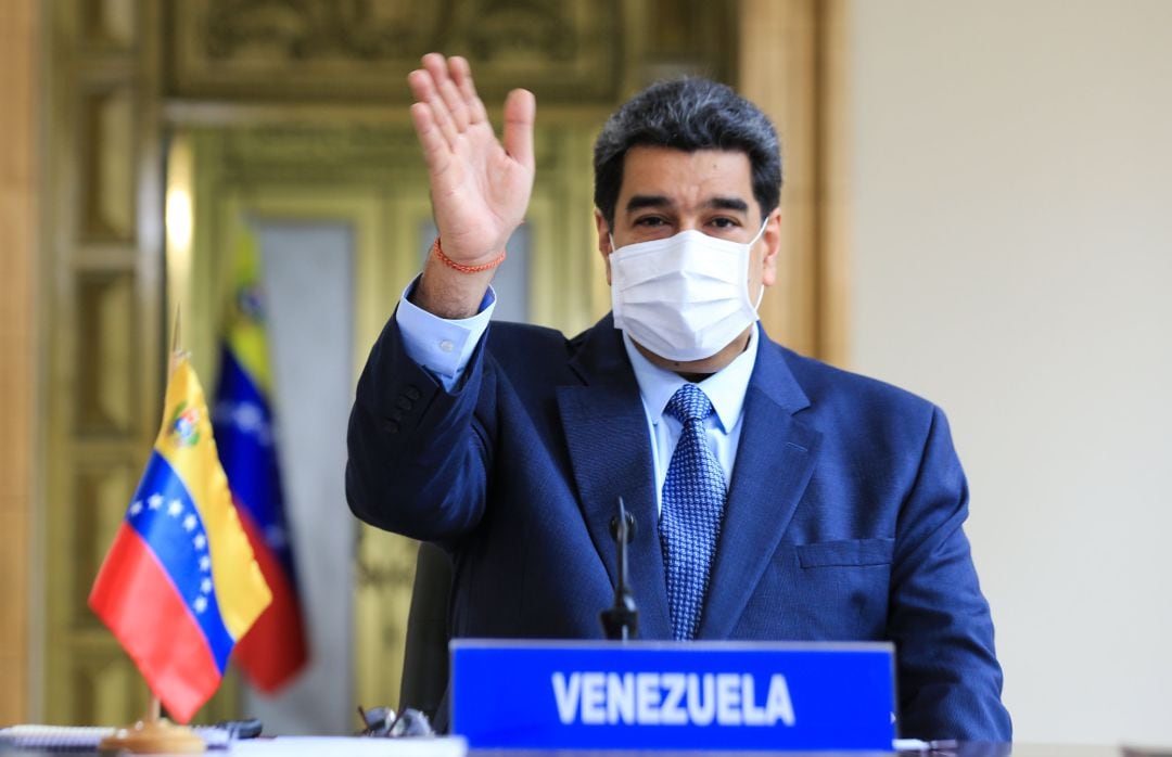 El presidente de Venezuela, Nicolás Maduro, con mascarilla durante una intervención reciente.