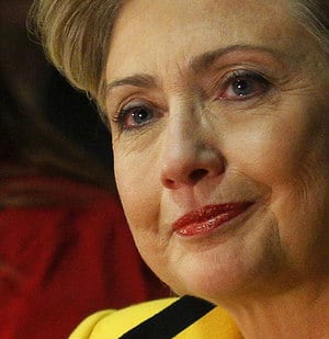 Hillary Clinton se emocionó de nuevo ayer.