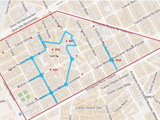 Mapa de la ZAS de Russafa