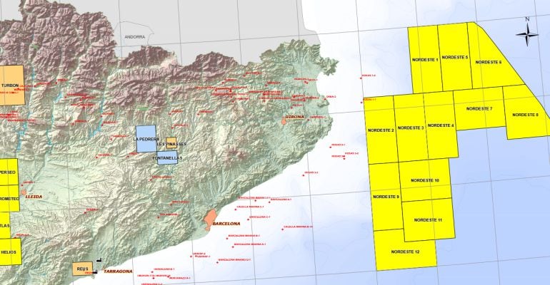 Prospecciones en el Mediterráneo norte.