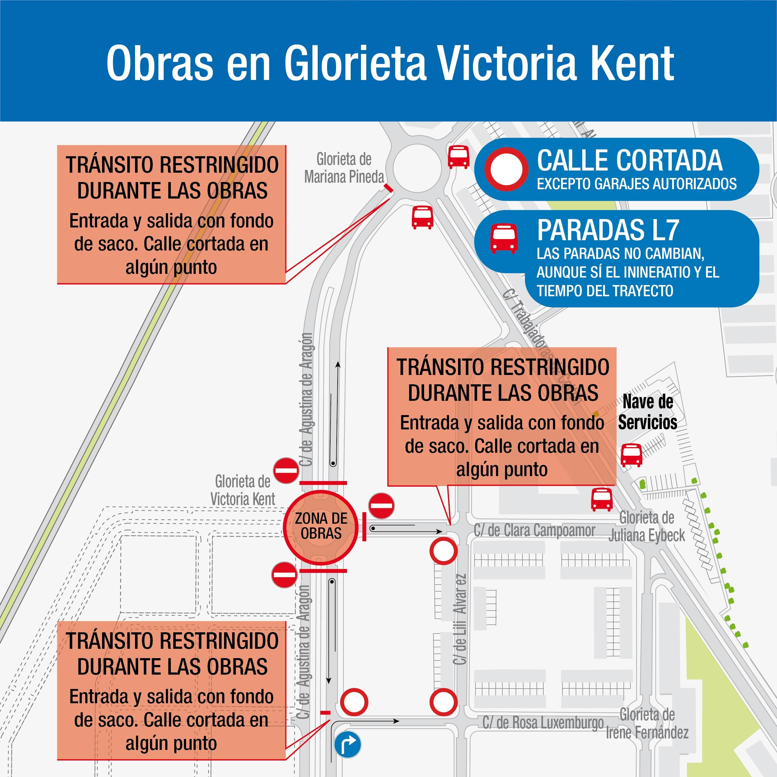 Plano de las calles afectadas por las obras de saneamiento en el barrio del Hospital de Valdemoro