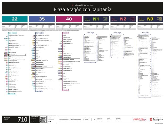 Este es el aspecto de la nueva información de cada ruta en las marquesinas