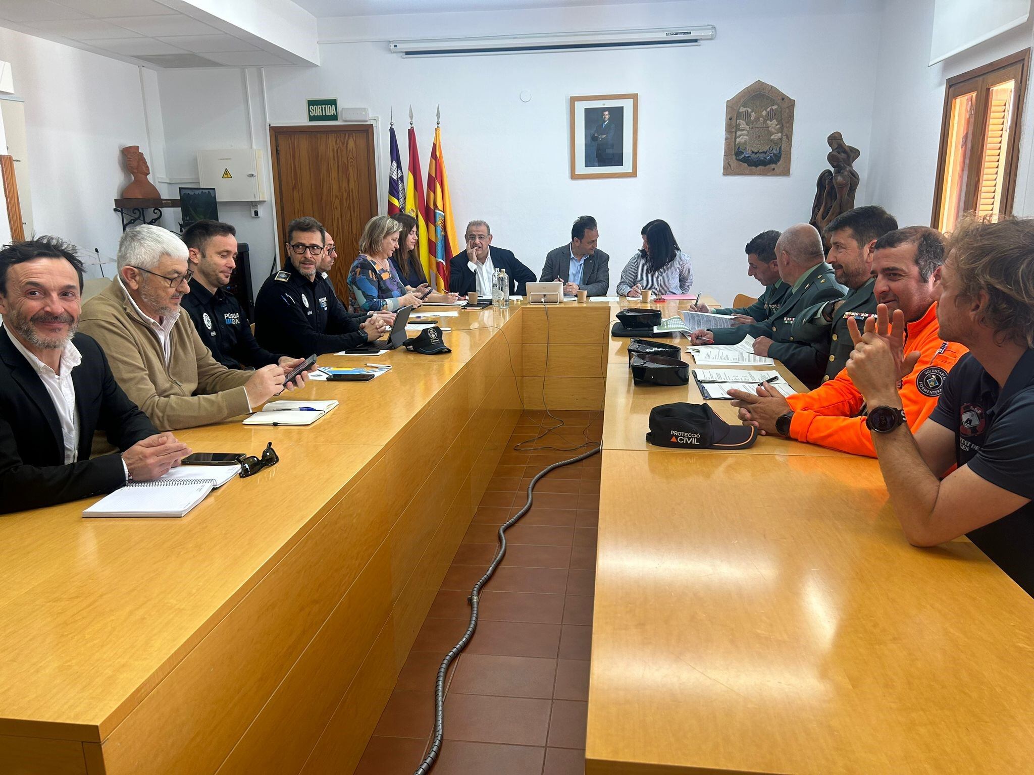 Un momento durante la Junta Local de Seguridad de Formentera