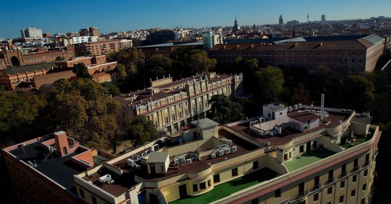 Vista aérea del Palacio de Liria, propiedad de la Casa de Alba.