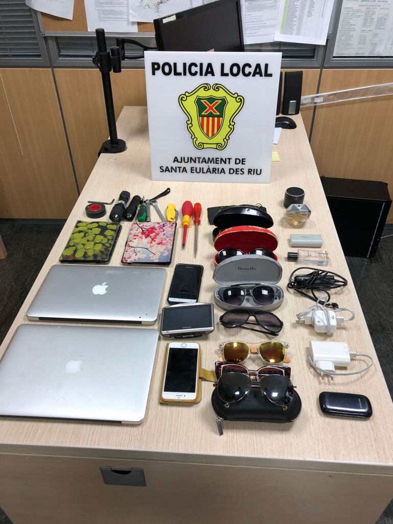 Imagen del material incautado