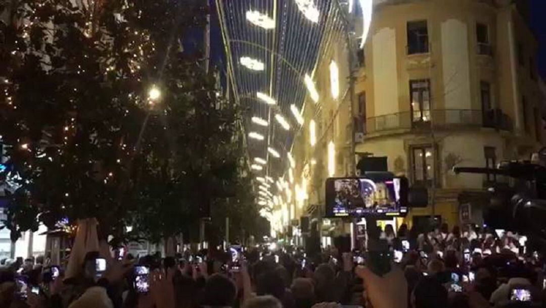 Espectáculo de luz y sonido, el pasado jueves. 