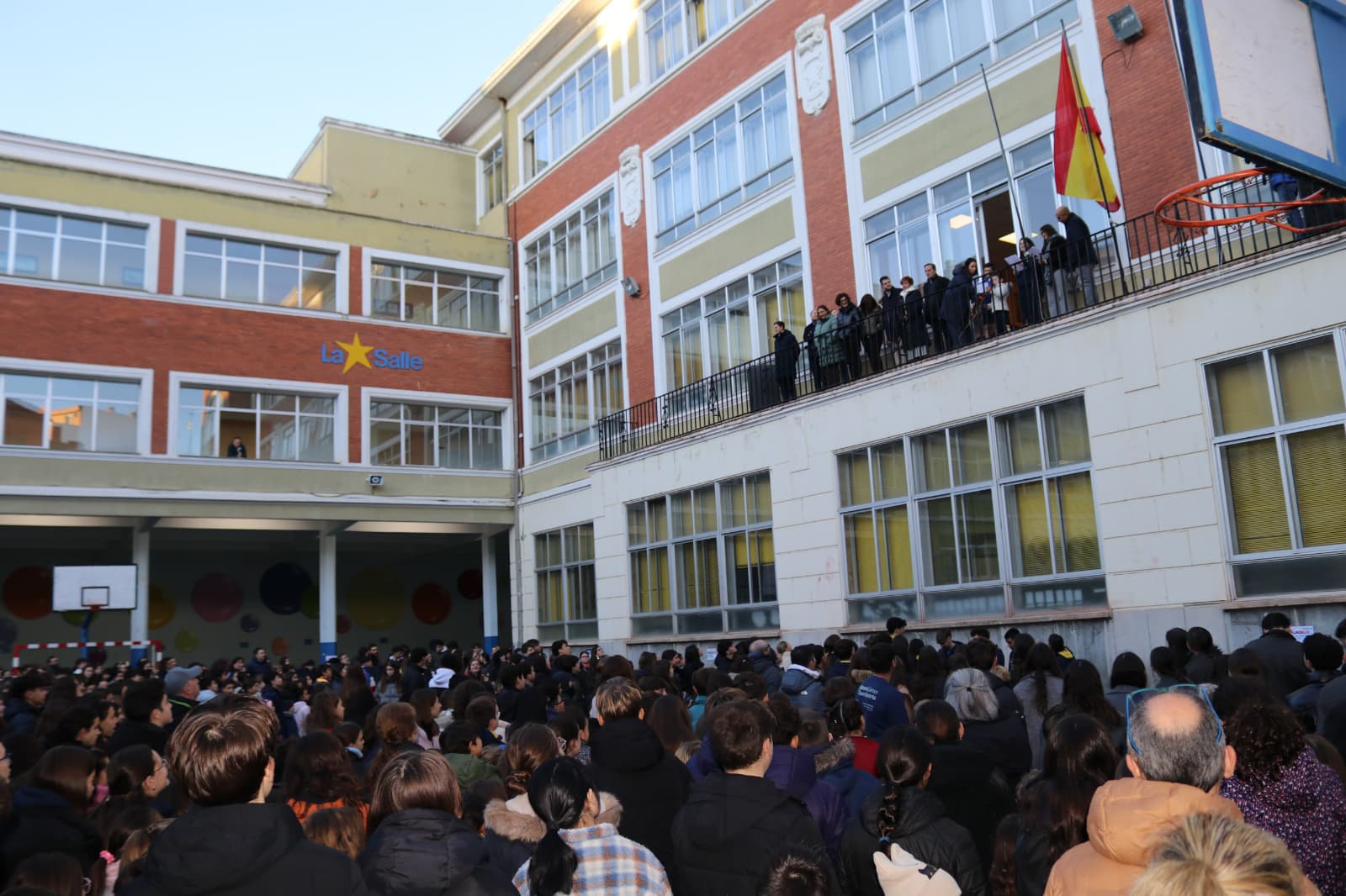 Lectura del manifiesto del Día de los Derechos de la Infancia en el Colegio La Salle de Palencia