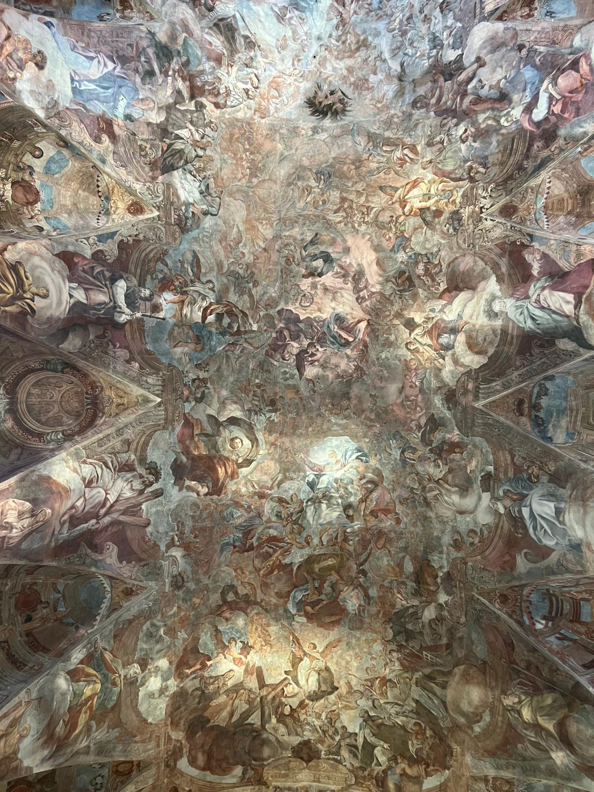 Frescos de la bóveda, obra del pintor Antonio Palomino, de la Iglesia de los Santos Juanes