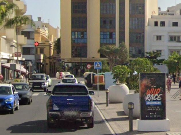 Avenida de la Marina de Arrecife, capital de Lanzarote.