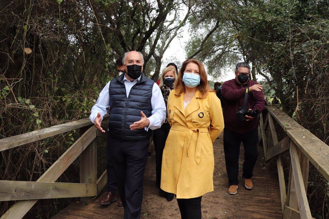 Un momento de la visita.