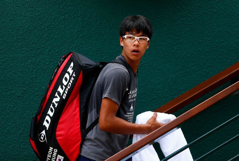 Hyeon Chung durante el pasado torneo de Wimbledon.