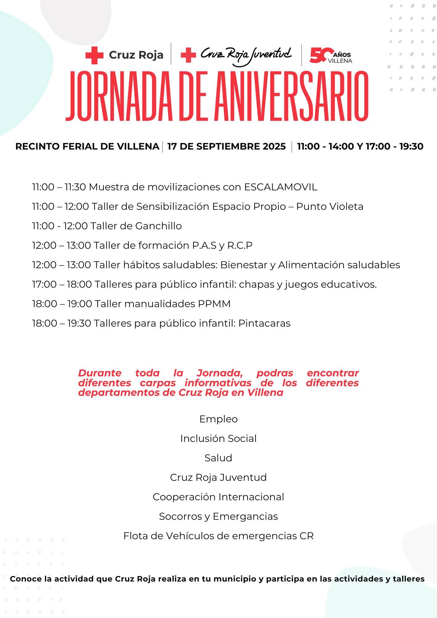 Actividades previstas este miercoles