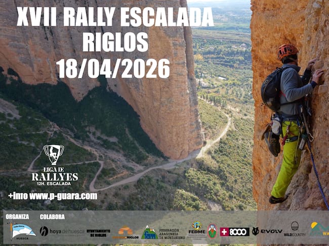 Cartel de las 12 horas de Escalada en Riglos