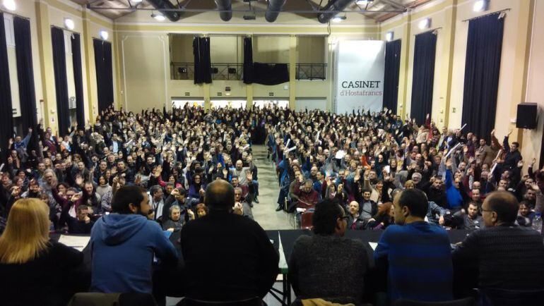 L'assemblea dels treballadors del Metro, al Casinet d'Hostafrancs