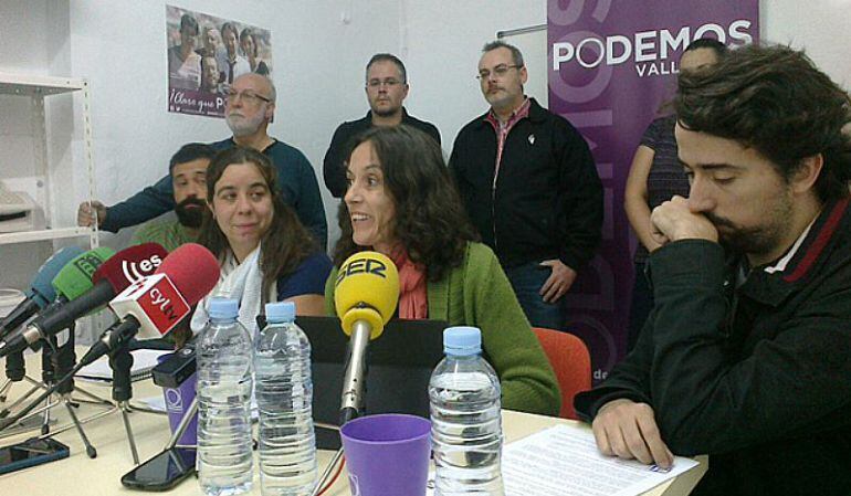 Rueda de prensa de los representantes de Podemos en Valladolid