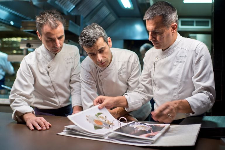 Oriol Castro, Eduard Xatruch y Mateu Casañas (Disfrutar).