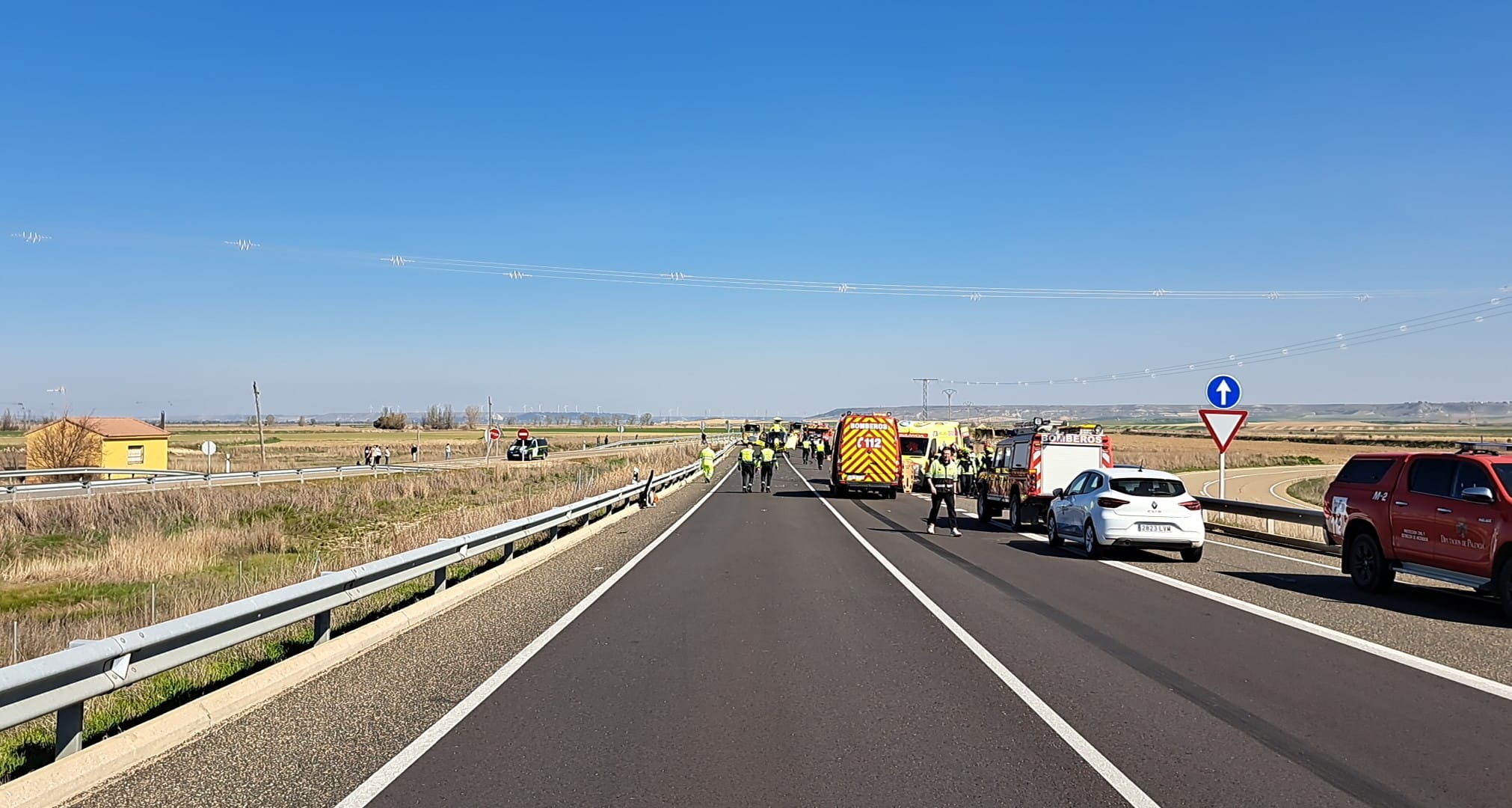 Imagen del choque frontal en Mazariegos