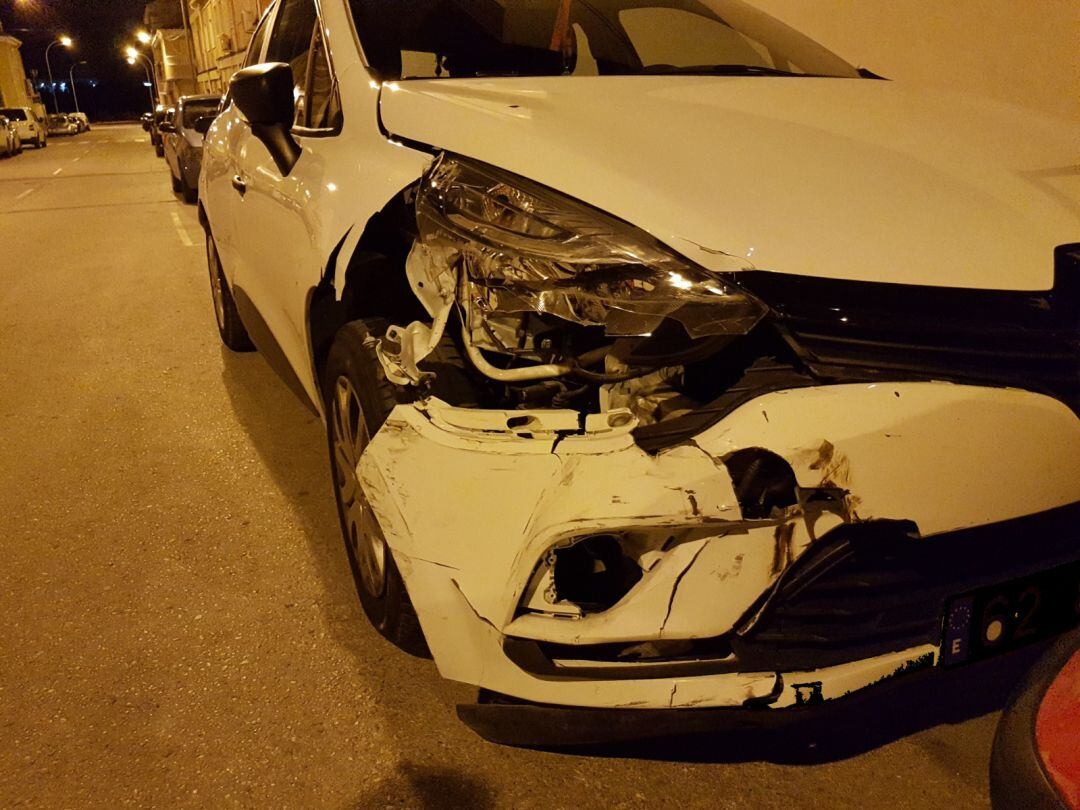 Uno de los coches de los accidentes de Elda este fin de semana