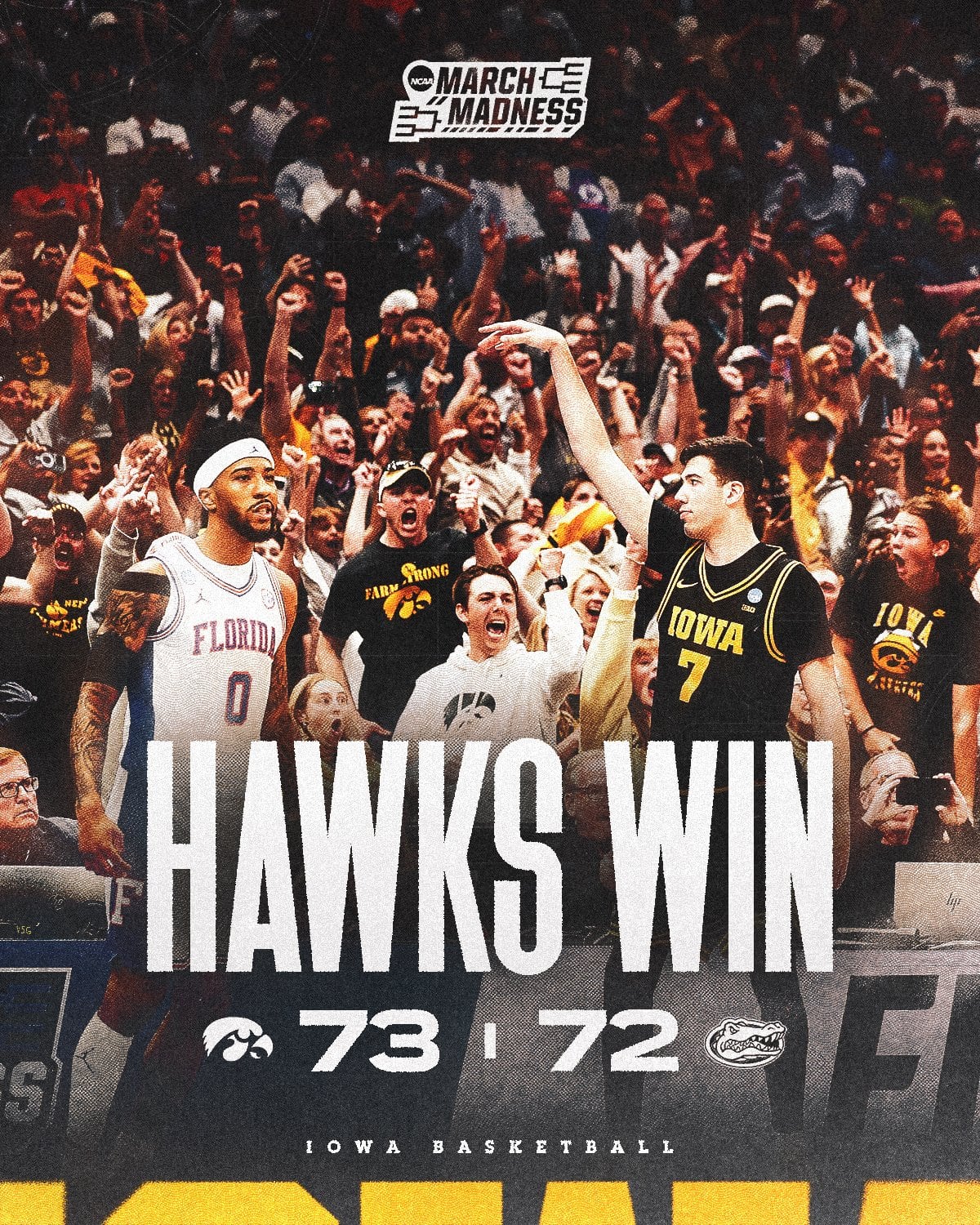 El ala-pívot malagueño Álvaro Folgueiras avanza en la March Madness con Iowa