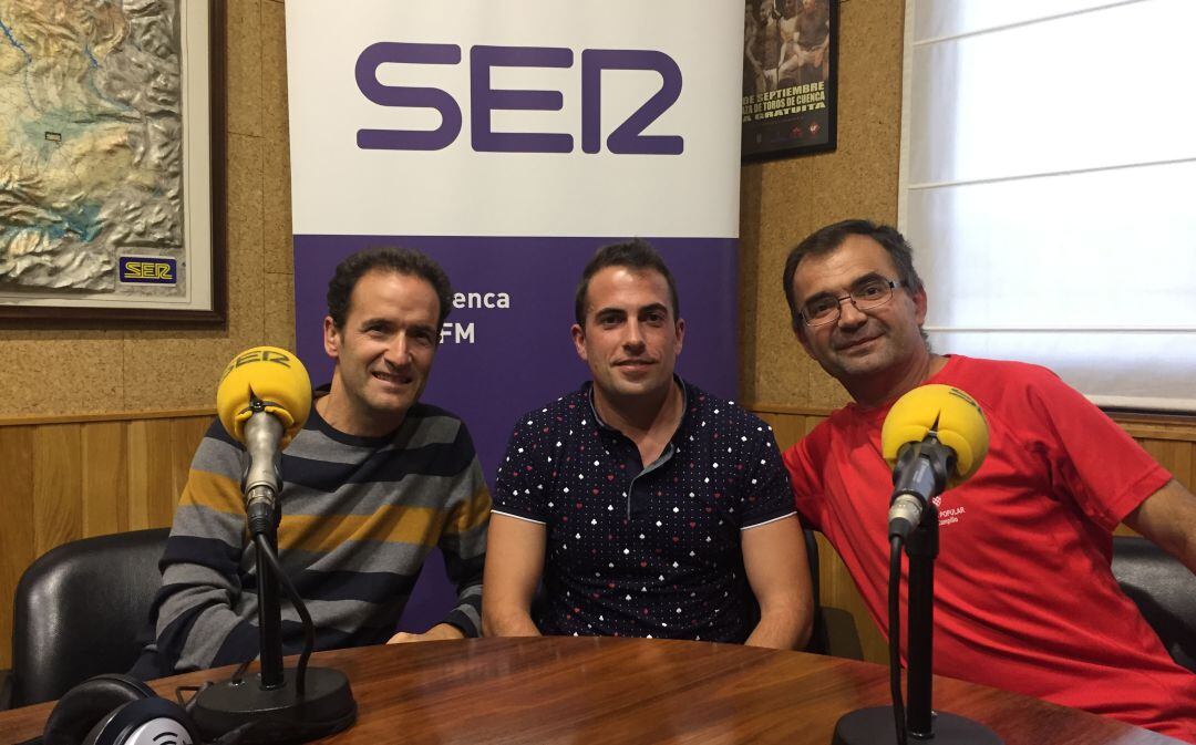 De izquierda a derecha, Toni Duque, Marcos Hortelano, y Manuel Ruiz Gómez de Fez 