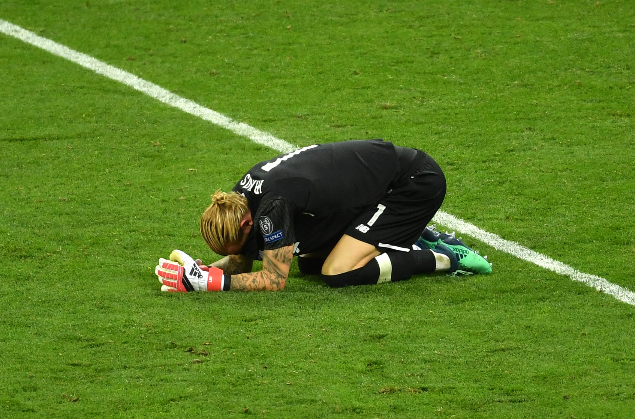 Loris Karius tras perder la final ante el Real Madrid.