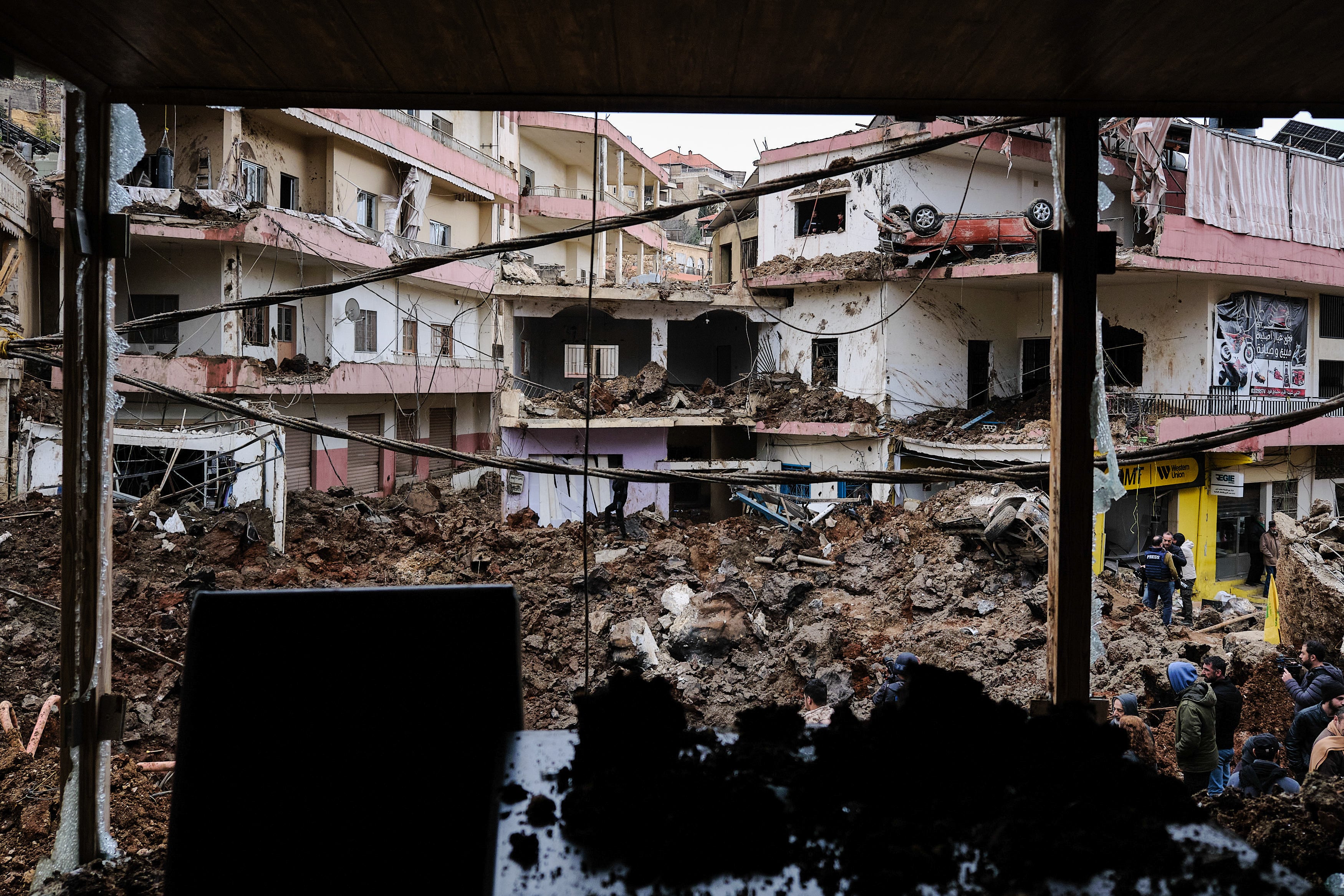 Bombardeos de Israel sobre Nabi Chit (Líbano).