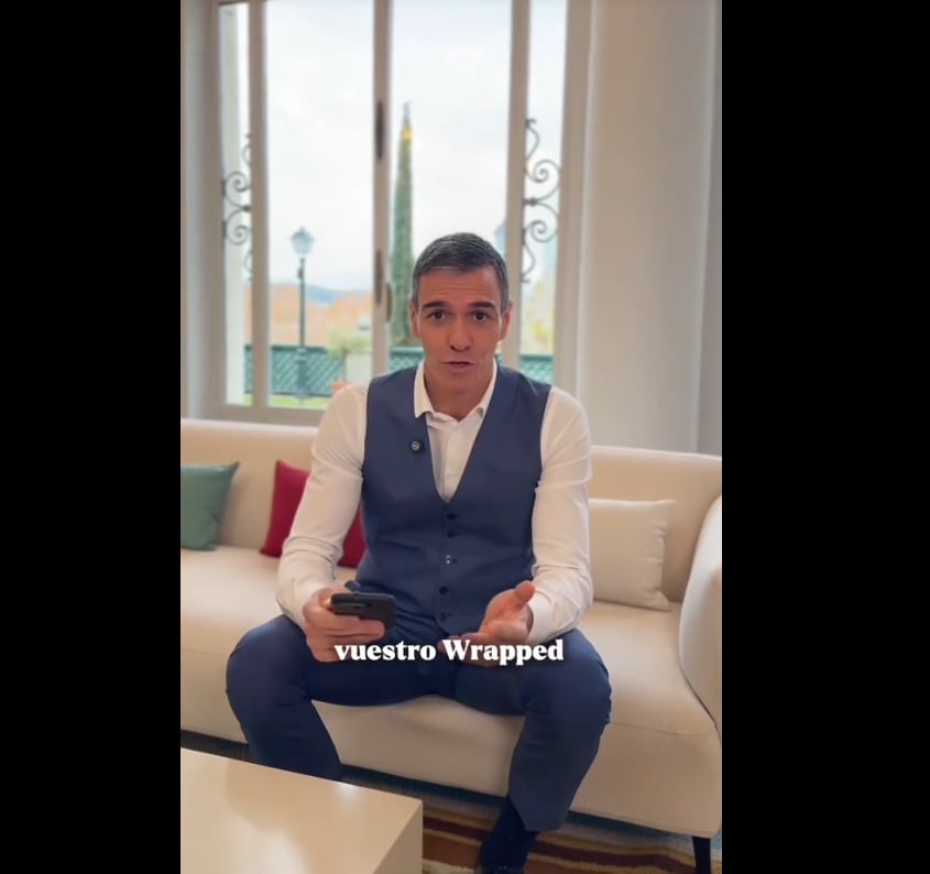 Pedro Sánchez en su TikTok.