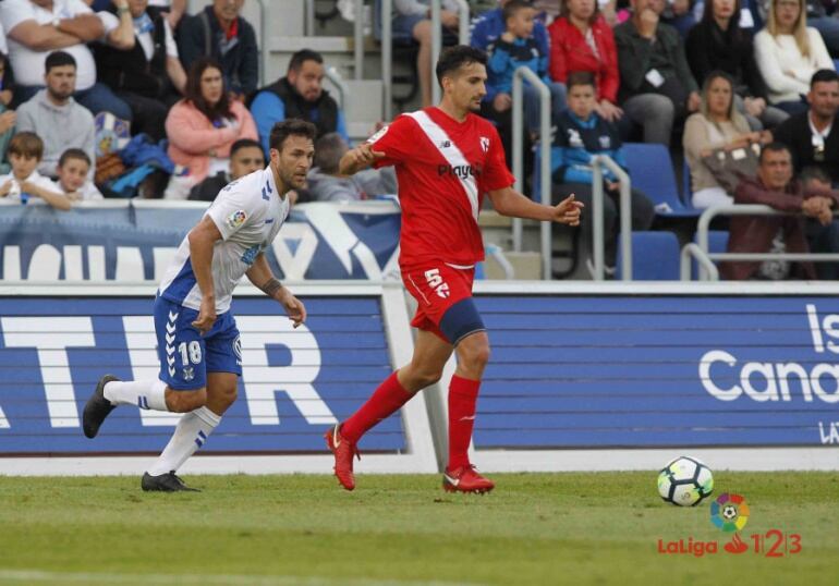 Alex Muñoz, durante el partido jugado con el Sevilla B en Tenerife