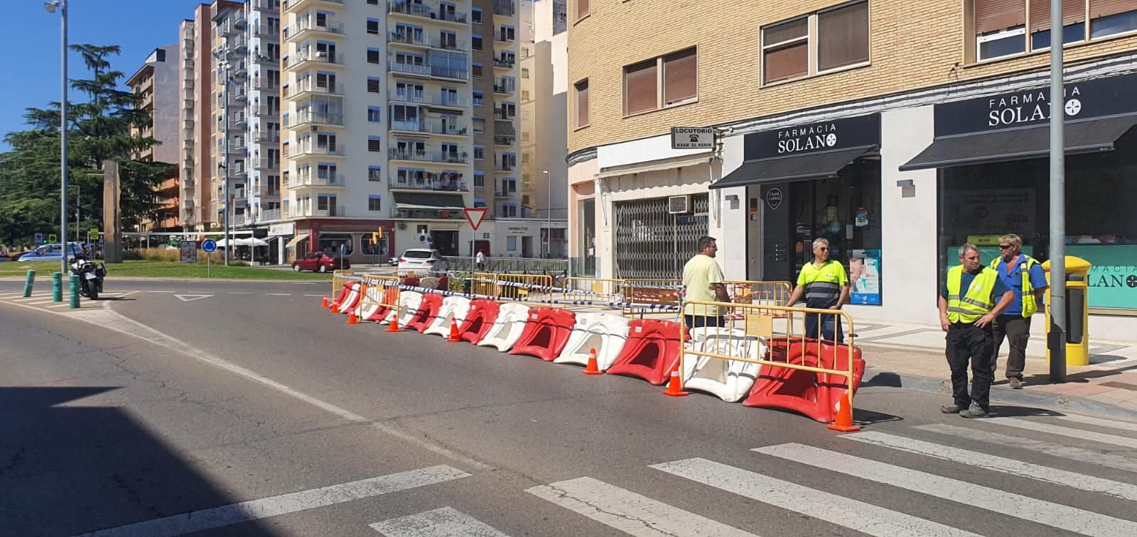 Las obras se realizan en el Paseo Ramón y Cajal junto a Lucas Mallada