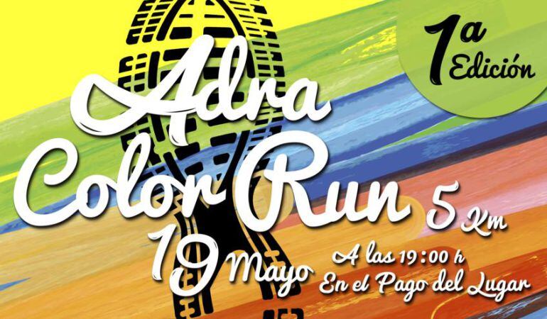 Cartel de la I Color Run de Adra.