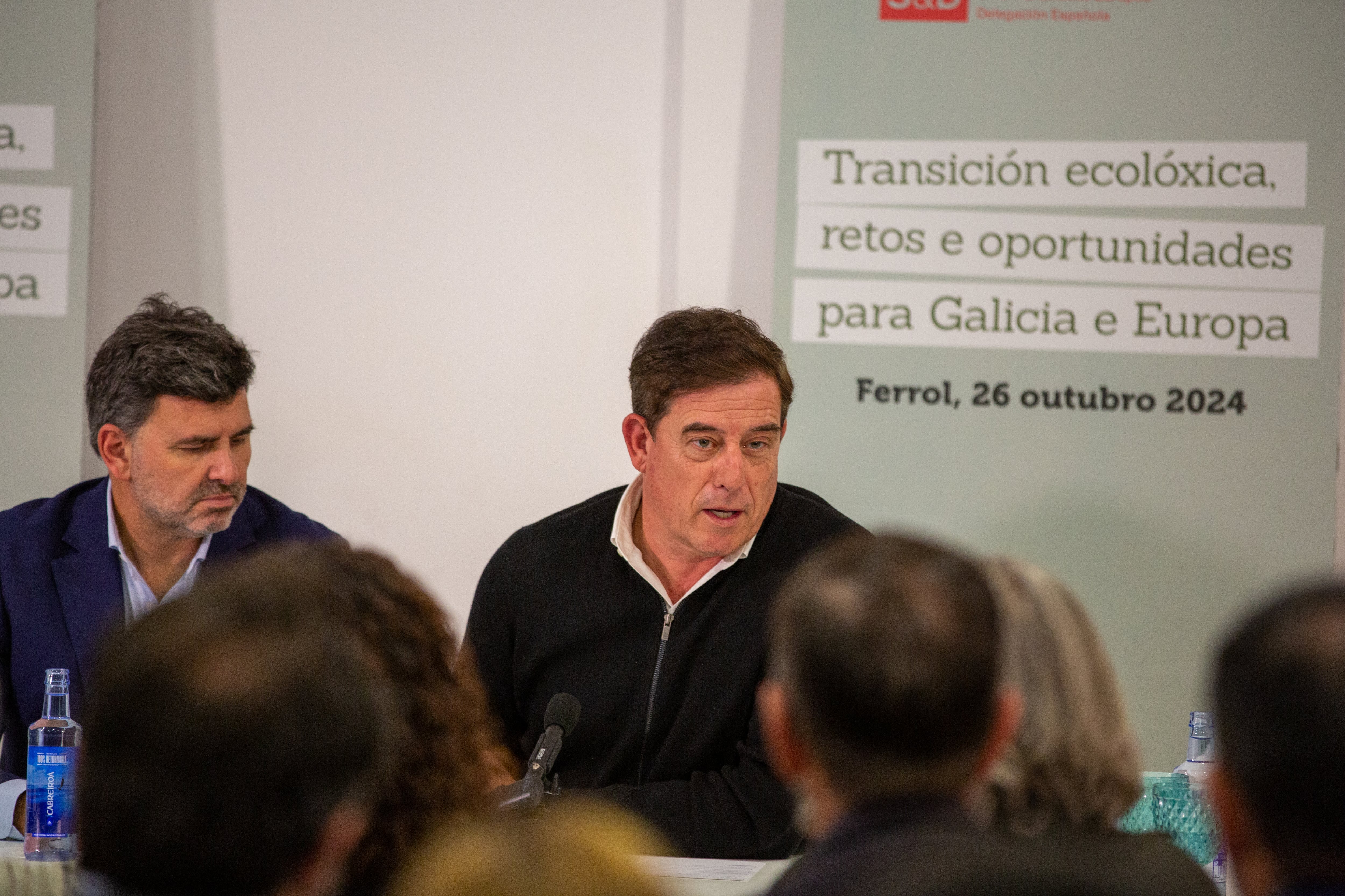 José Ramón Gómez Besteiro y el eurodiputado Nicolás González Casares, durante las jornadas (foto: PSdeG-PSOE)