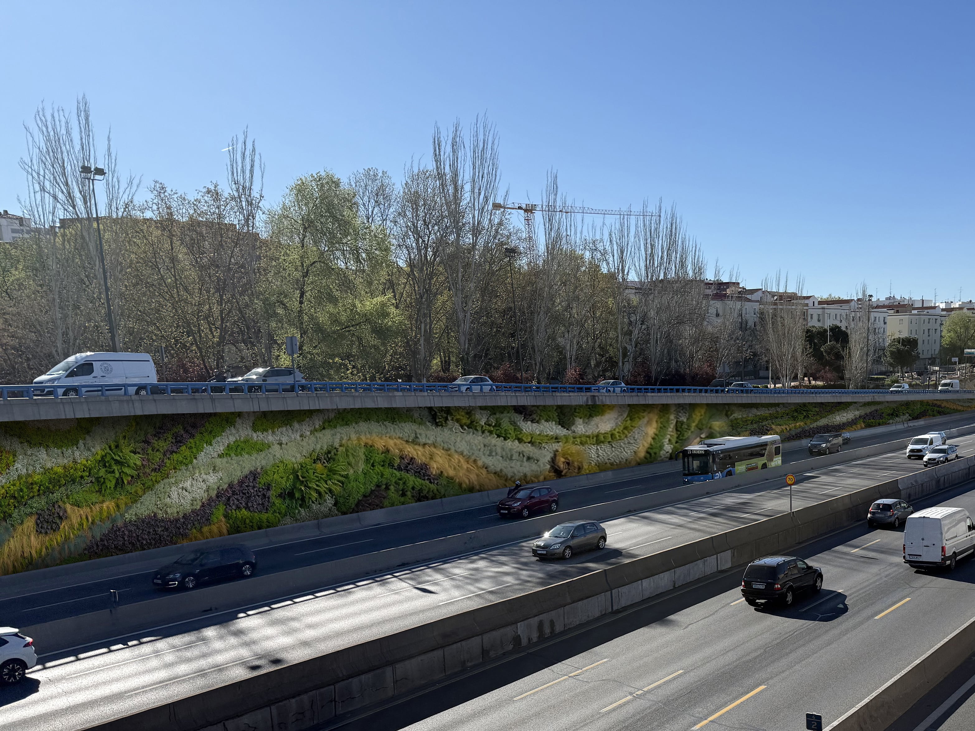 Render nuevos jardines verticales M-30